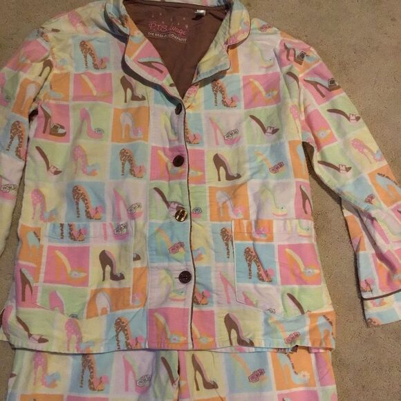 PJ Salvage Multicolor Shoe Print Cotton Pajama Set - Picture 3 of 5